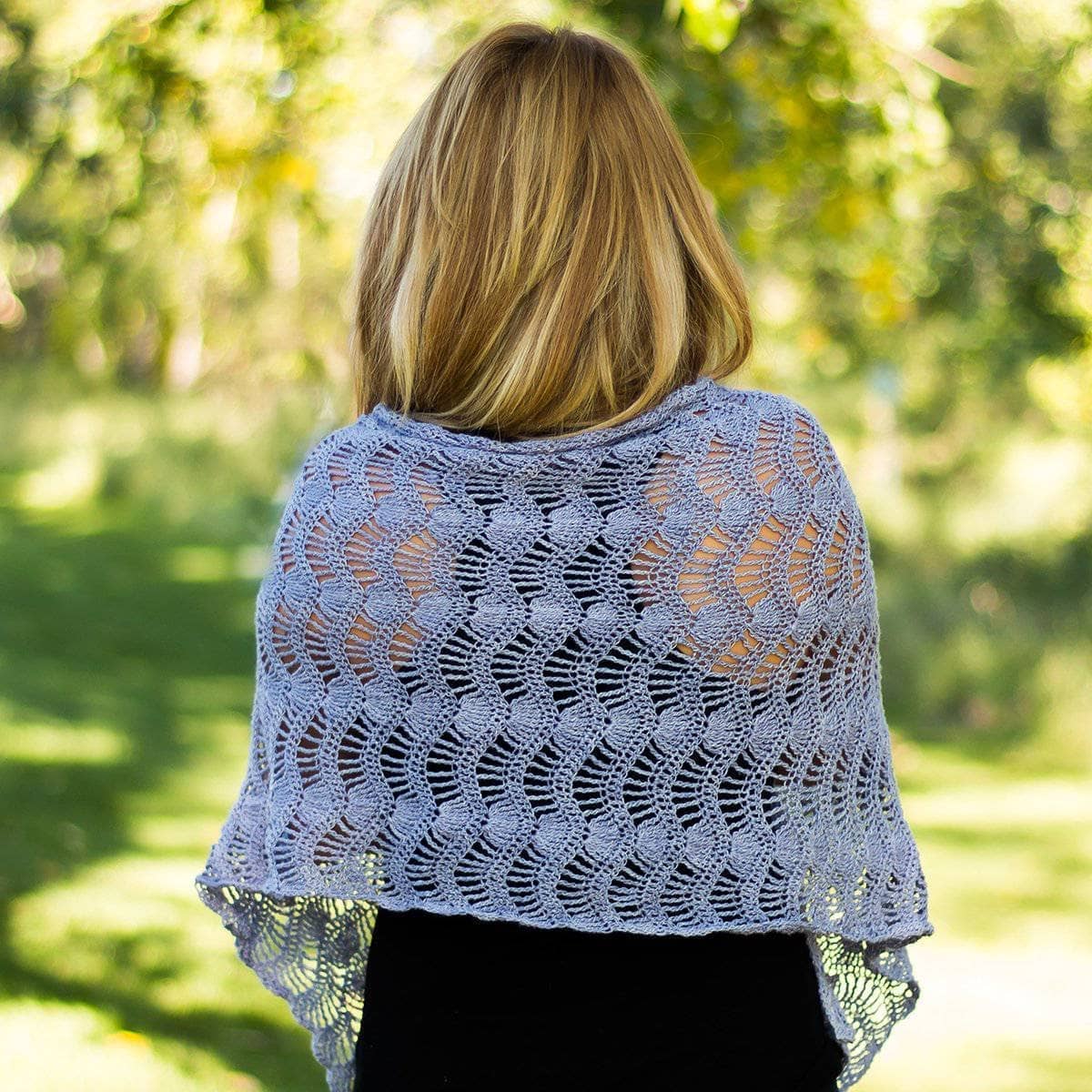 Silk Waves Lace Shawl Crochet Pattern for Lightweight Accessories