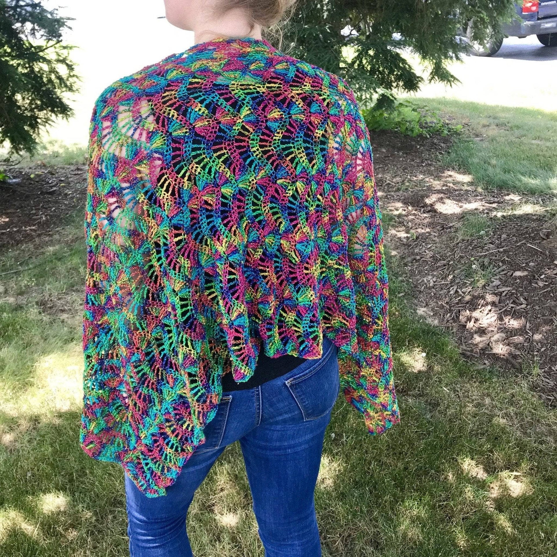 Silk Waves Lace Shawl Crochet Pattern for Lightweight Accessories