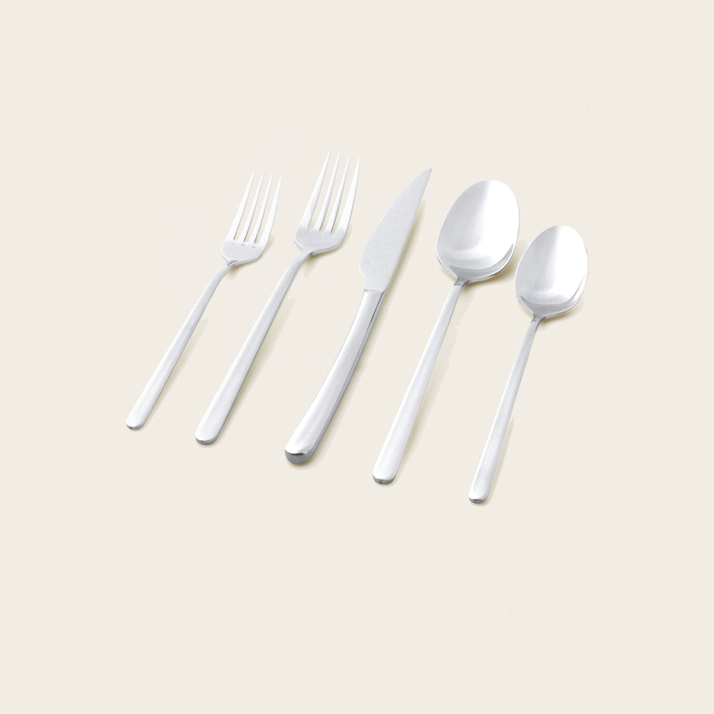 Emilia 20-Piece Stainless Steel Flatware Set in Silver or Gold - Image 14