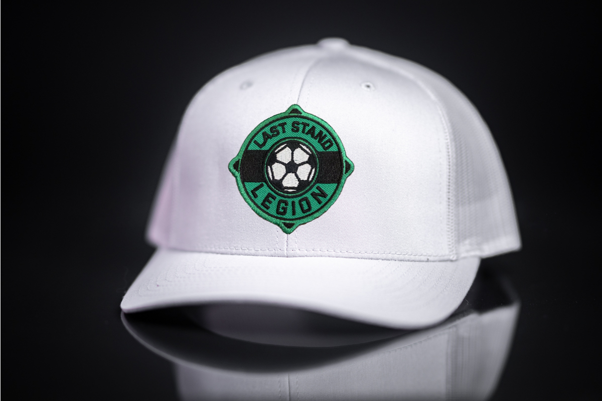 Legion Soccer Ball Graphic Curved Bill Mesh Snapback Cap