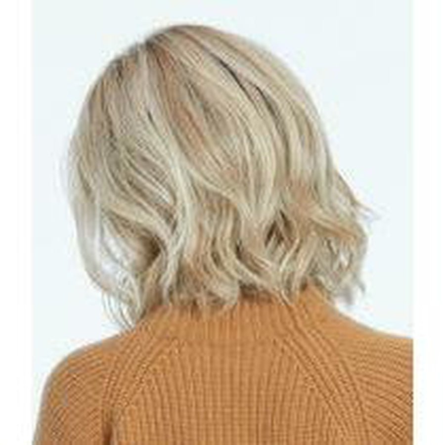 Simmer Mid-Length Modern Lob Wig in Blonde and Platinum