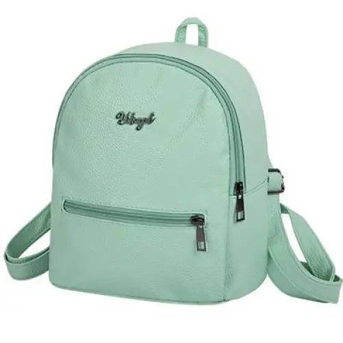 Mini Solid Fashion Backpack for Women Trendy Travel School Bag