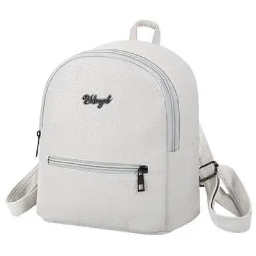 Mini Solid Fashion Backpack for Women Trendy Travel School Bag
