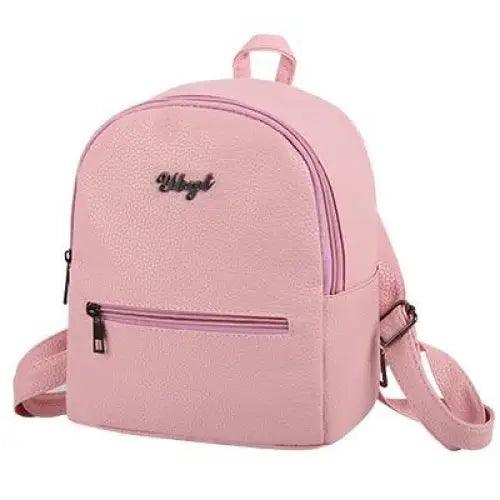 Mini Solid Fashion Backpack for Women Trendy Travel School Bag