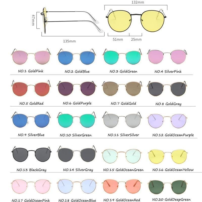 Round Polarized Sunglasses for Women & Men UV400 Driving Glasses