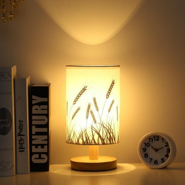 Simple Modern Solid Wood LED Desk Lamp with Dimming