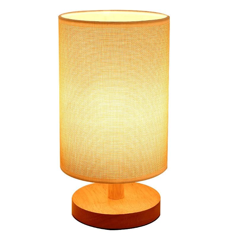 Simple Modern Solid Wood LED Desk Lamp with Dimming