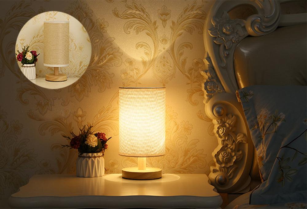 Simple Modern Solid Wood LED Desk Lamp with Dimming