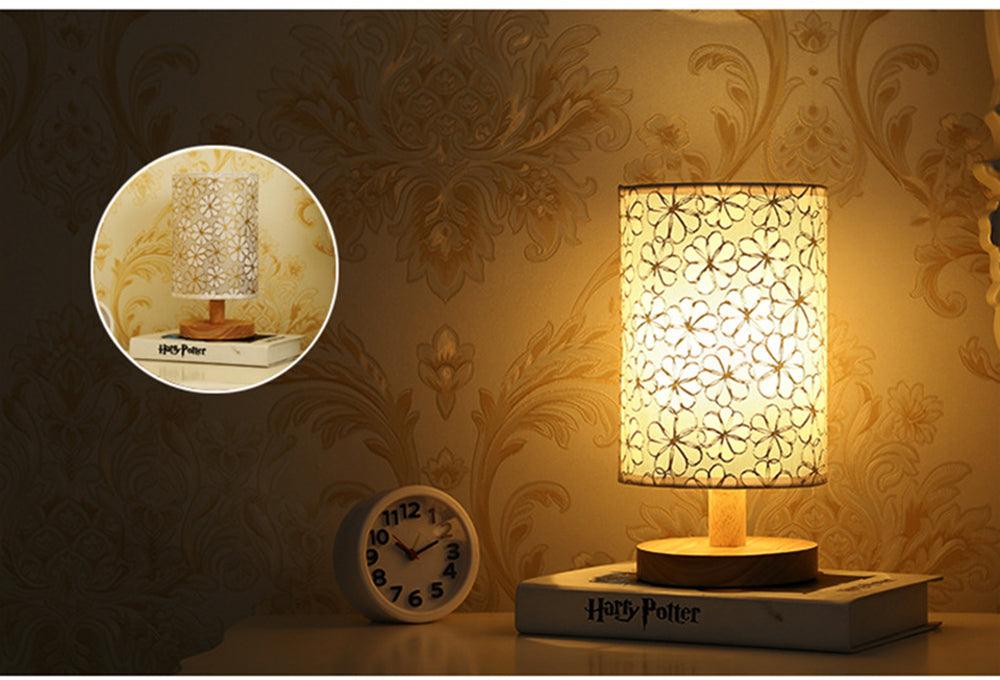 Simple Modern Solid Wood LED Desk Lamp with Dimming