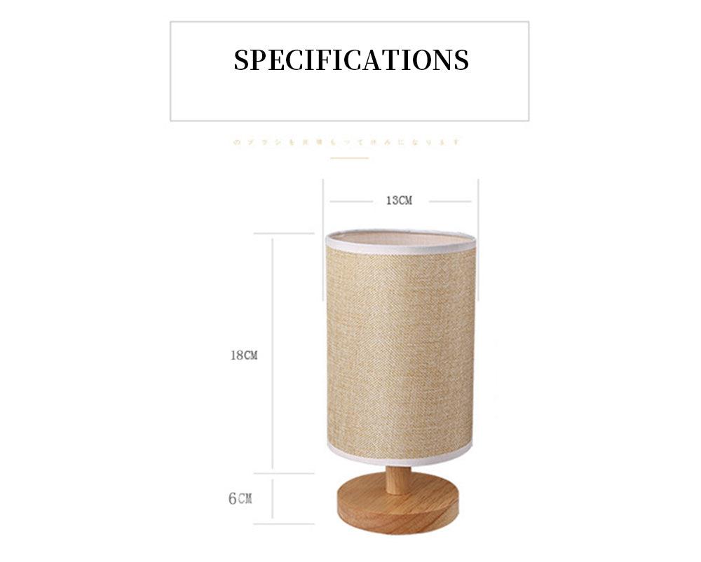 Simple Modern Solid Wood LED Desk Lamp with Dimming