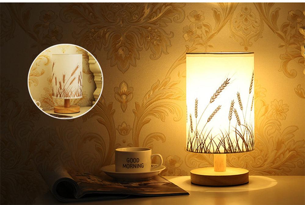 Simple Modern Solid Wood LED Desk Lamp with Dimming