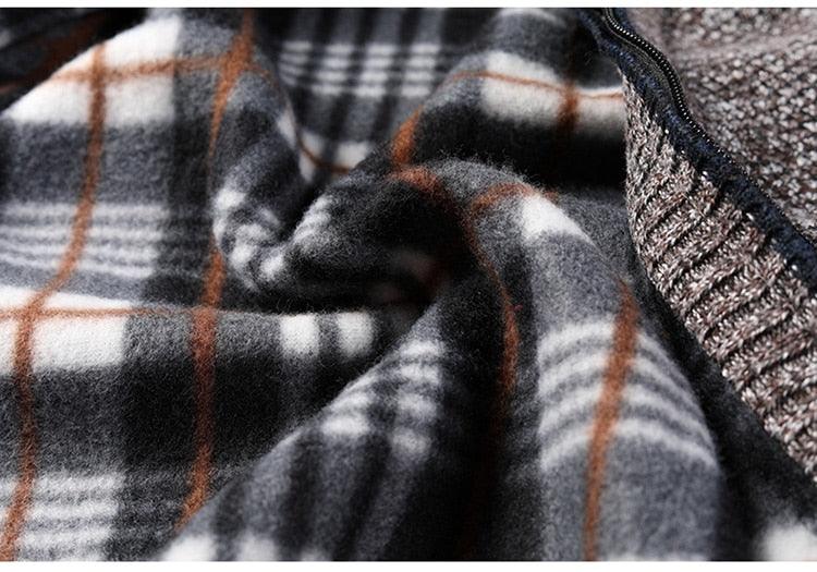Men's Minimalist Slim Fit Knit Sweater Jacket for Winter Warmth