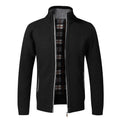 Men's Minimalist Slim Fit Knit Sweater Jacket for Winter Warmth