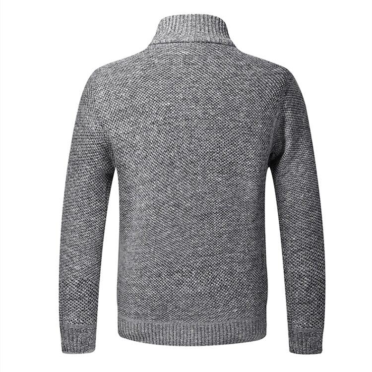 Men's Minimalist Slim Fit Knit Sweater Jacket for Winter Warmth