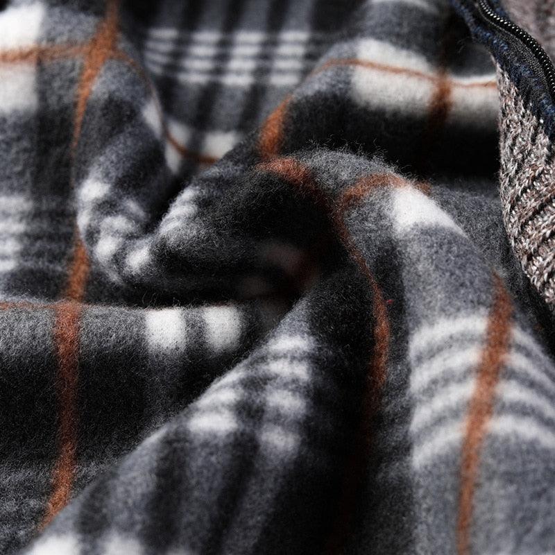 Men's Minimalist Slim Fit Knit Sweater Jacket for Winter Warmth