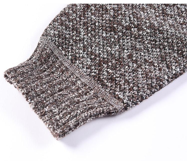 Men's Minimalist Slim Fit Knit Sweater Jacket for Winter Warmth