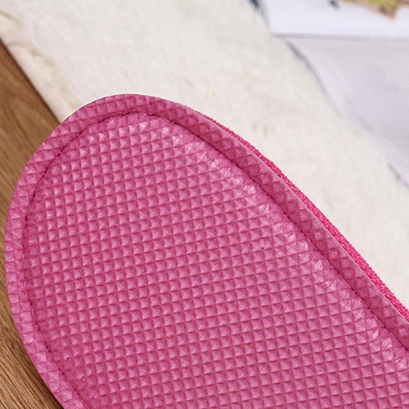 Unisex Plush Memory Foam House Slippers - Warm Non-Slip Indoor Shoes