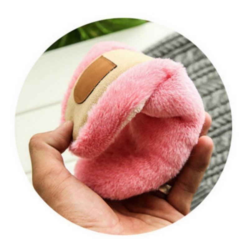 Unisex Plush Memory Foam House Slippers - Warm Non-Slip Indoor Shoes