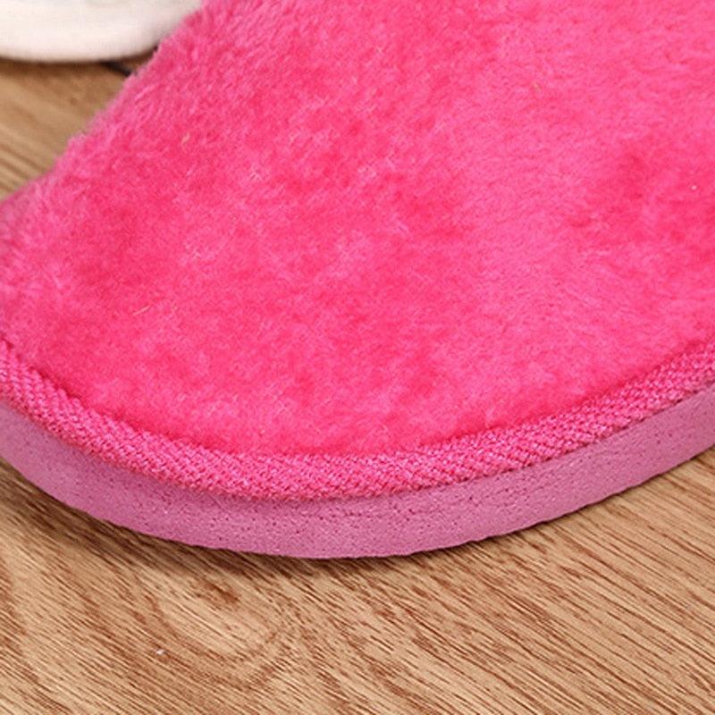 Unisex Plush Memory Foam House Slippers - Warm Non-Slip Indoor Shoes
