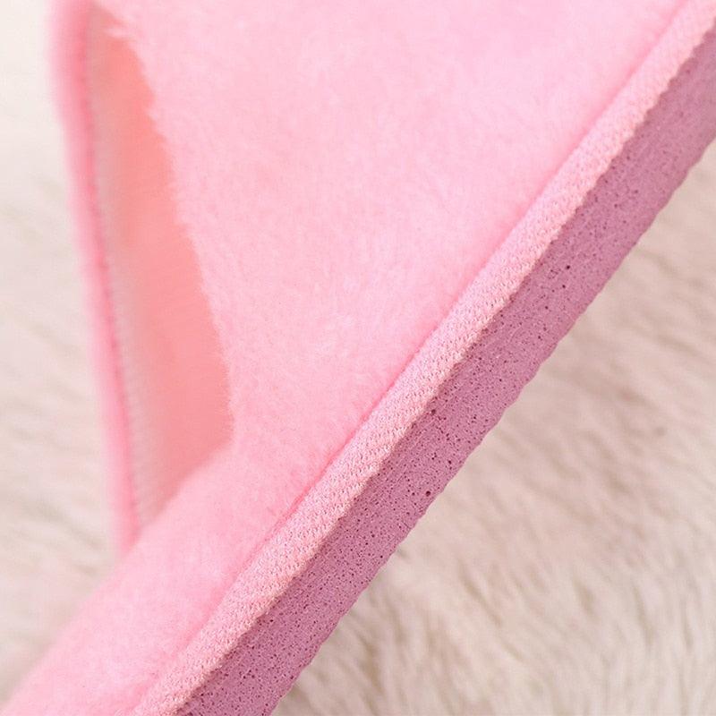 Unisex Plush Memory Foam House Slippers - Warm Non-Slip Indoor Shoes