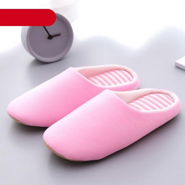 Unisex Plush Memory Foam House Slippers - Warm Non-Slip Indoor Shoes