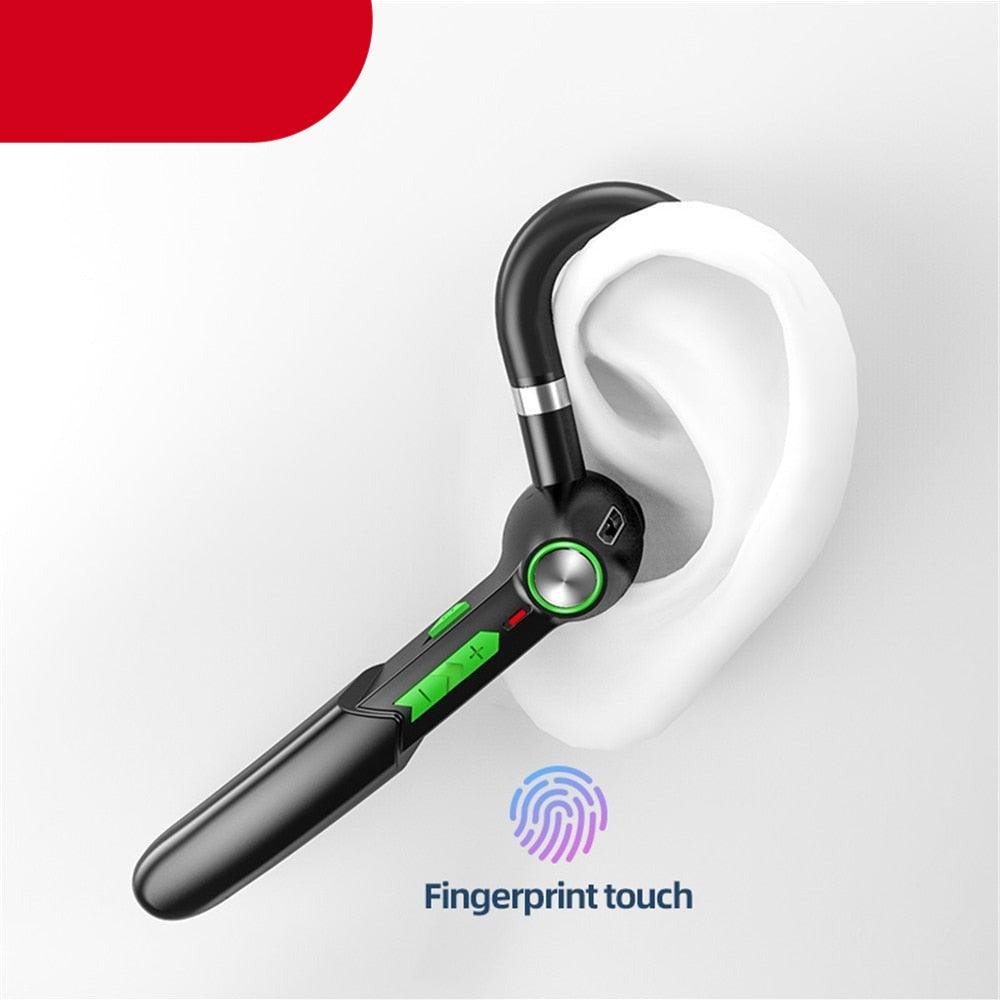 Bluetooth 5.0 Wireless Single Ear Headset with HD Sound & Touch