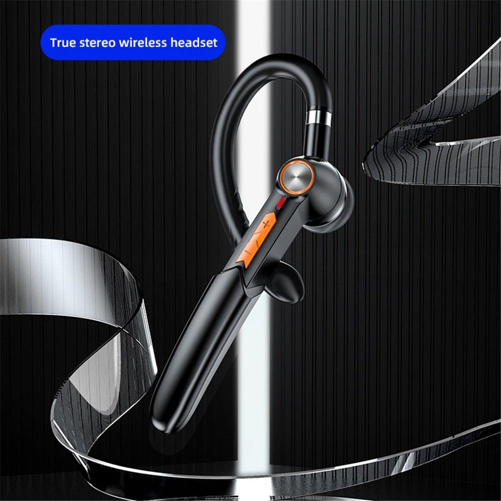 Bluetooth 5.0 Wireless Single Ear Headset with HD Sound & Touch