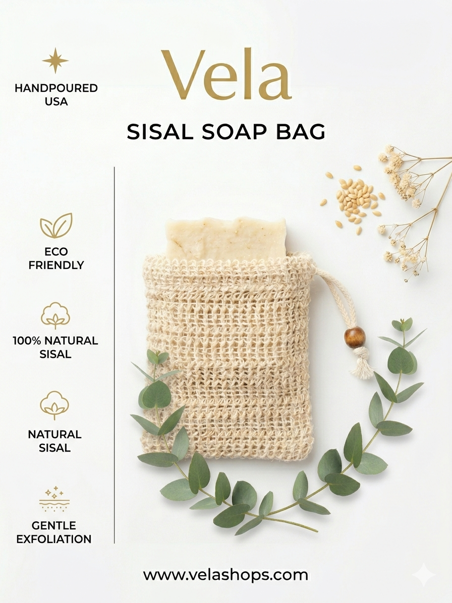 Soap Bag, Natural Sisal Soap Saver Bag