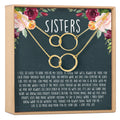 Sisters Double Circles Necklace Set