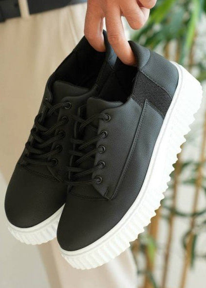 Zephyr Eclipse Men's Black Platform Sneaker with Ridged Sole - Image 5