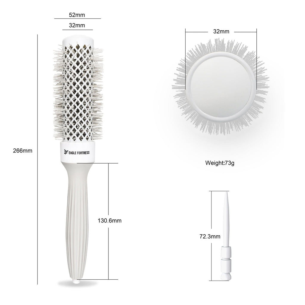 1.26in Professional Round Hair Brush for Sleek Blowouts