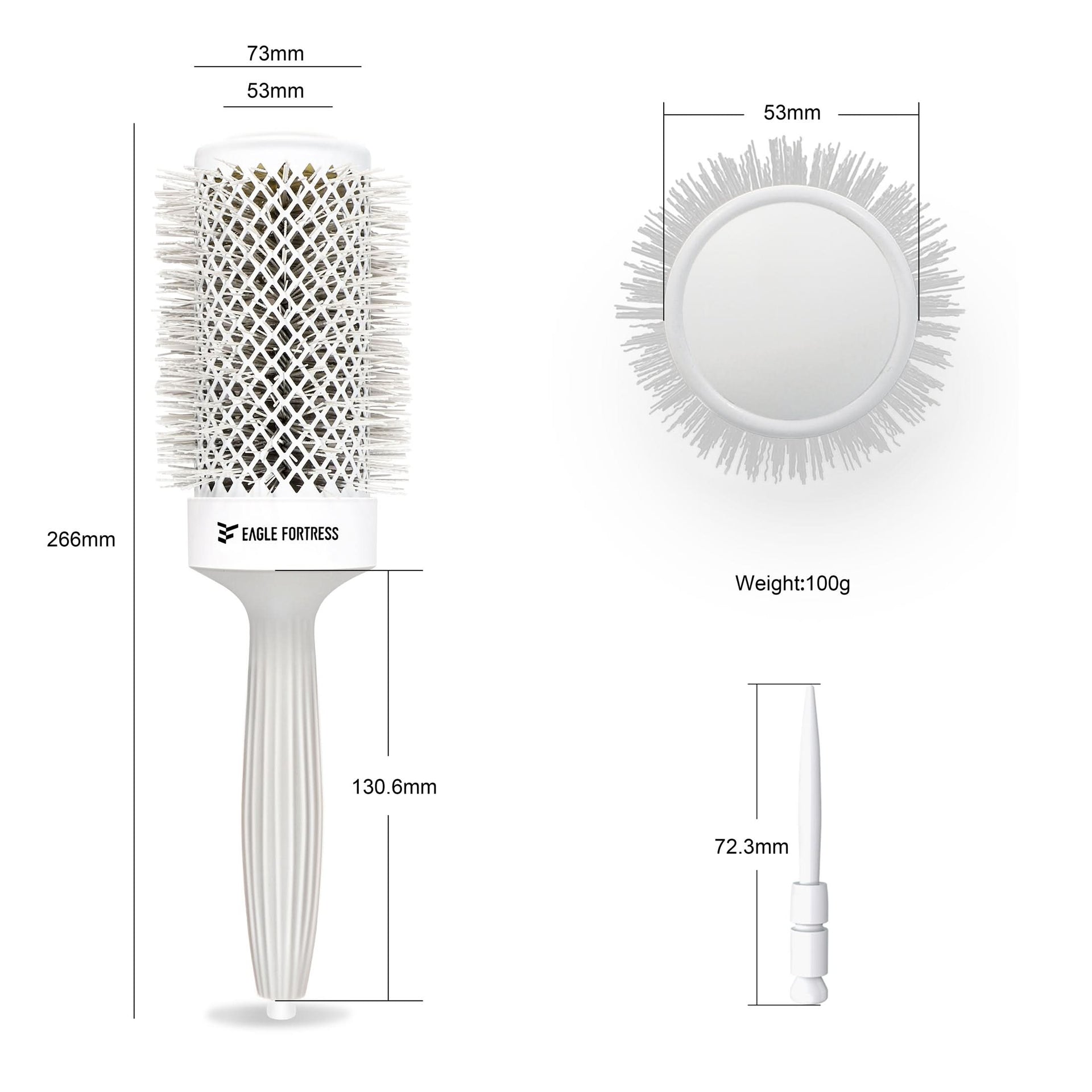 Professional 2.09in Round Hair Brush with Ceramic & Ionic Tech