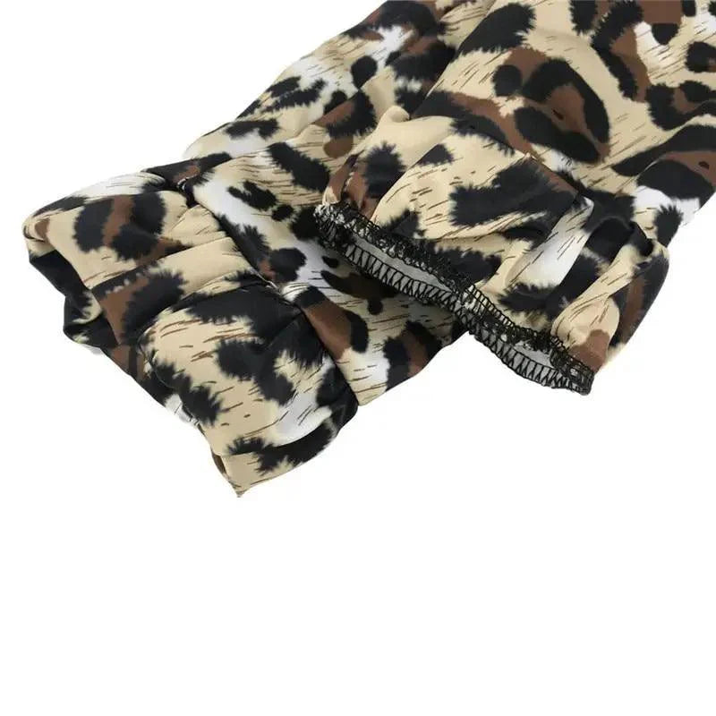 Women's Long Sleeve Leopard Print Zip Cardigan Jacket