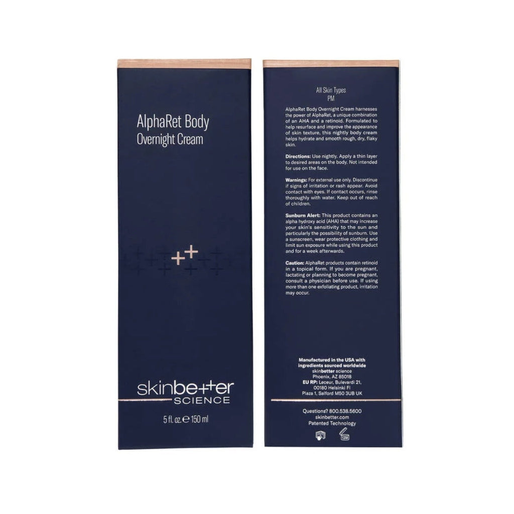 Skinbetter Science AlphaRet Body Overnight Cream bottle, 150 mL