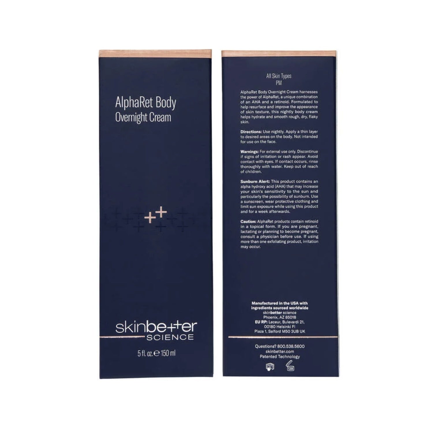Skinbetter Science AlphaRet Body Overnight Cream bottle, 150 mL