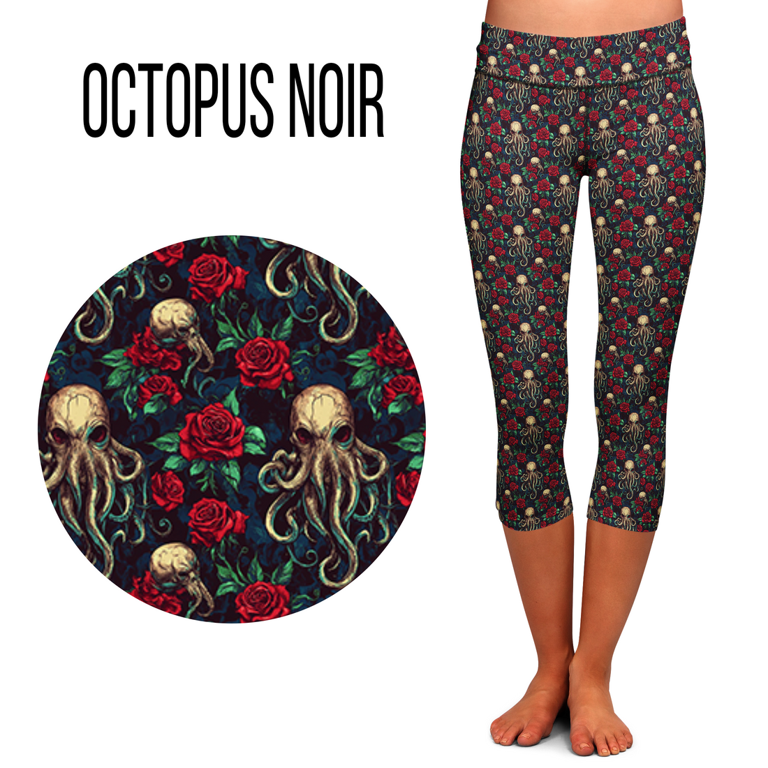 Octopus Noir Gothic Leggings - Women’s Alternative Activewear