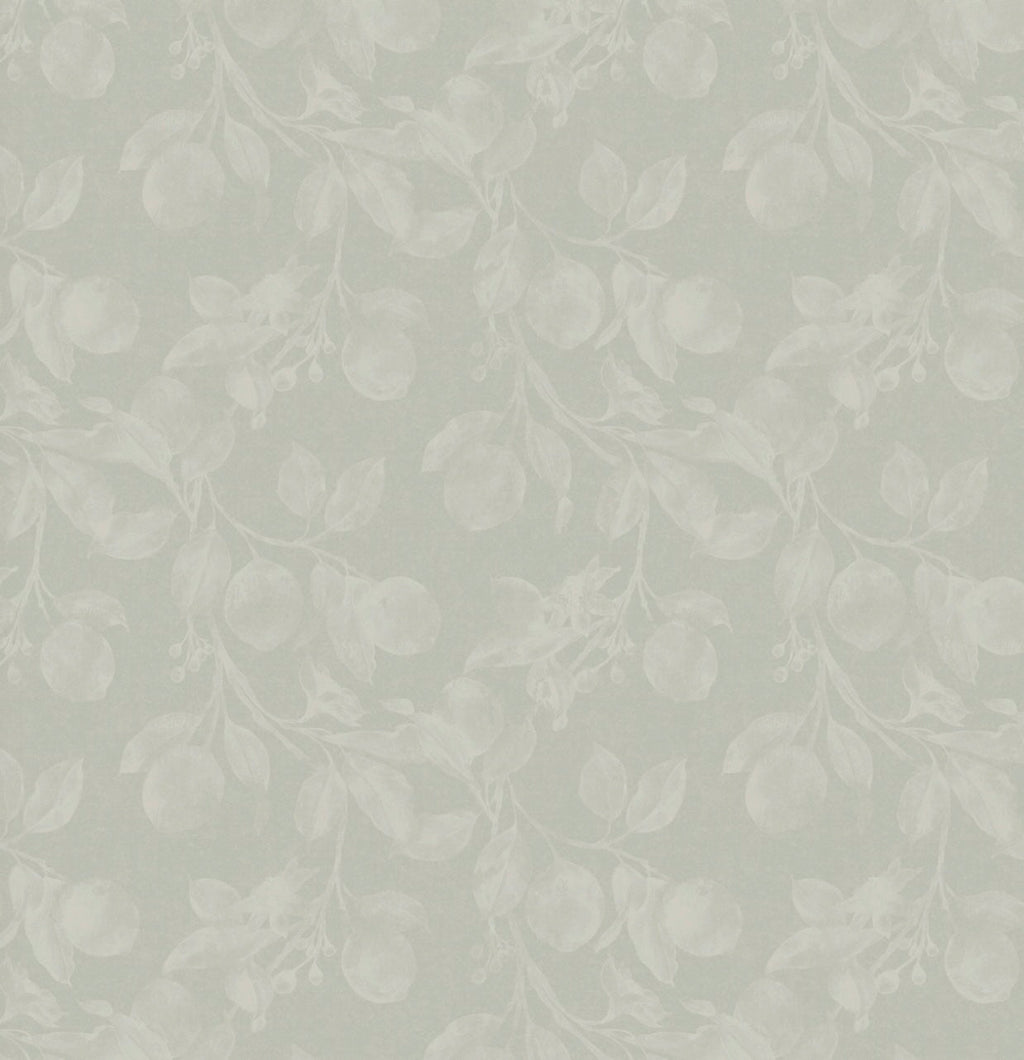 Monica's Orchard Botanical Floral Wallpaper in Dark Brown Espresso