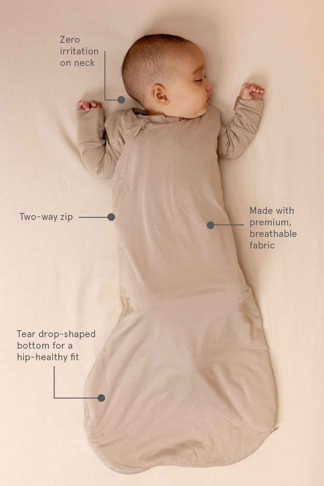 CloudBlend™ Sleep Sack Wearable Blanket - Dusty Pink 2.5 TOG