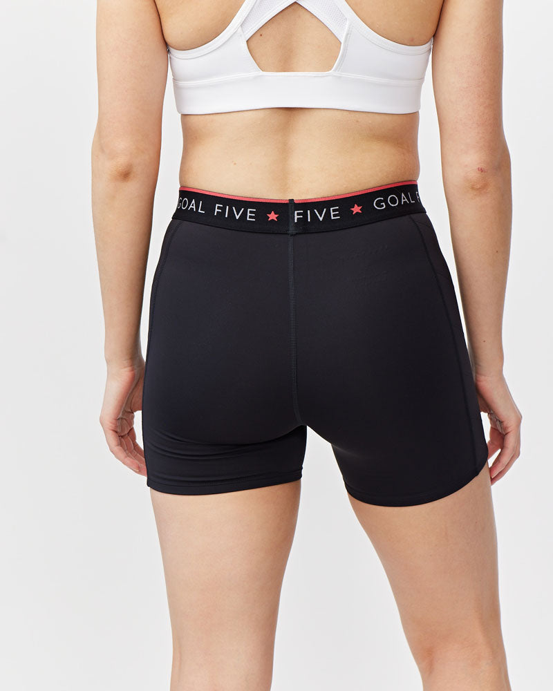 Slide Force Women's Black Athletic Spandex Compression Shorts - Image 3
