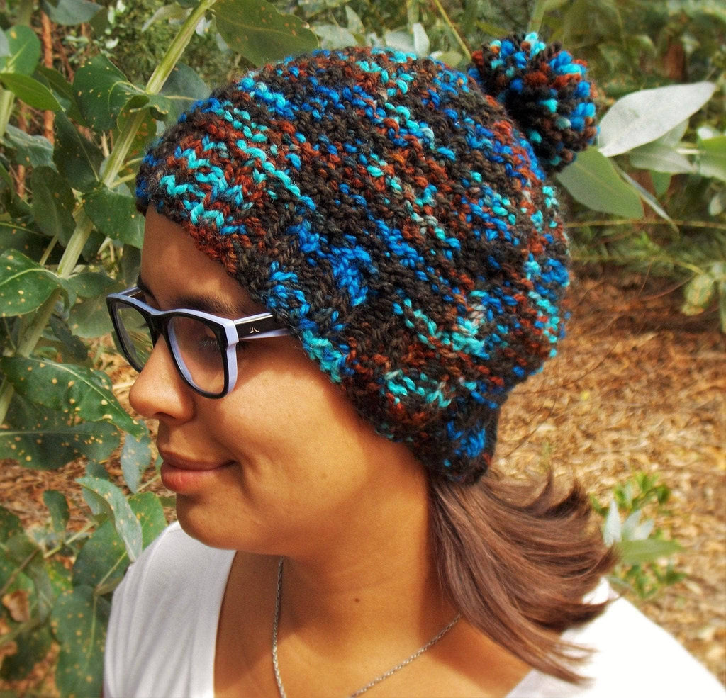 Bohemian Slouchy Knit Hat Pattern for Handmade Winter Accessories