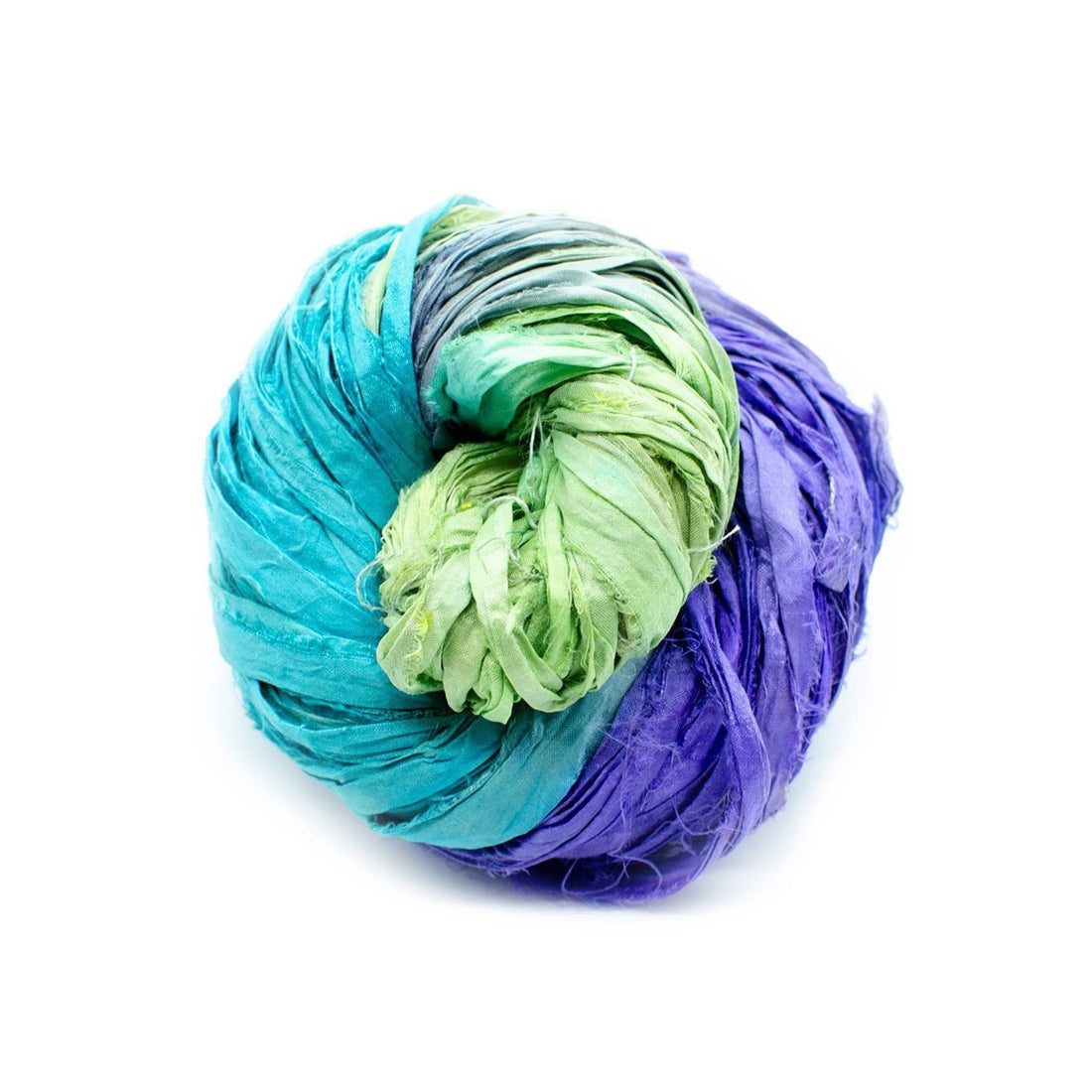 Artisan Recycled Sari Silk Ribbon Yarn - Bohemian Crafting Supply