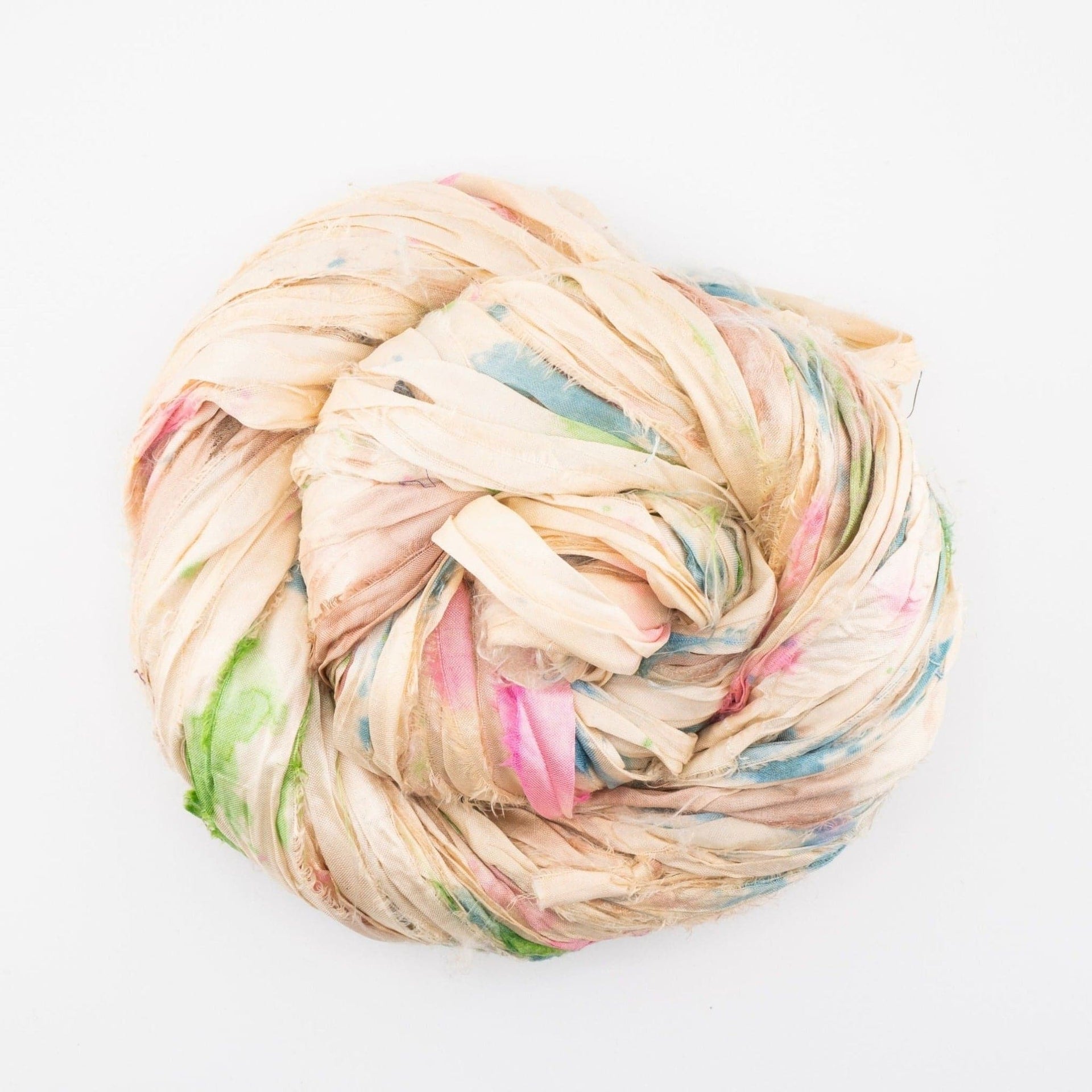 Artisan Recycled Sari Silk Ribbon Yarn - Bohemian Crafting Supply