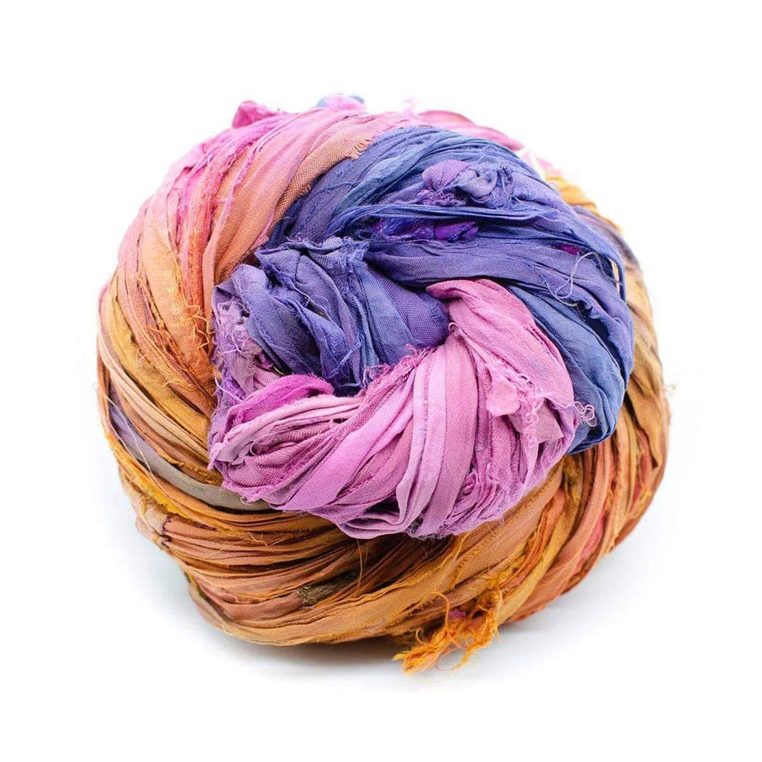 Artisan Recycled Sari Silk Ribbon Yarn - Bohemian Crafting Supply