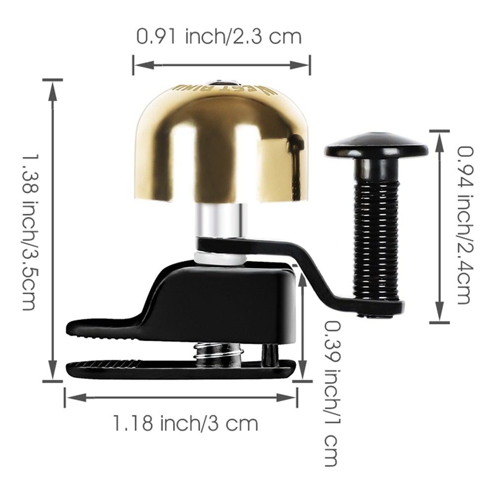 Classic Black and Gold Bicycle Bell for Mountain and Road Bikes
