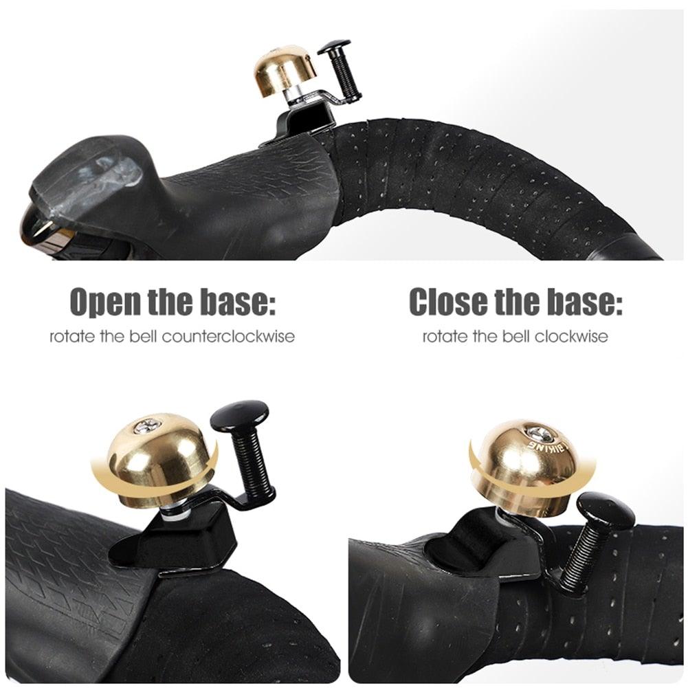 Classic Black and Gold Bicycle Bell for Mountain and Road Bikes