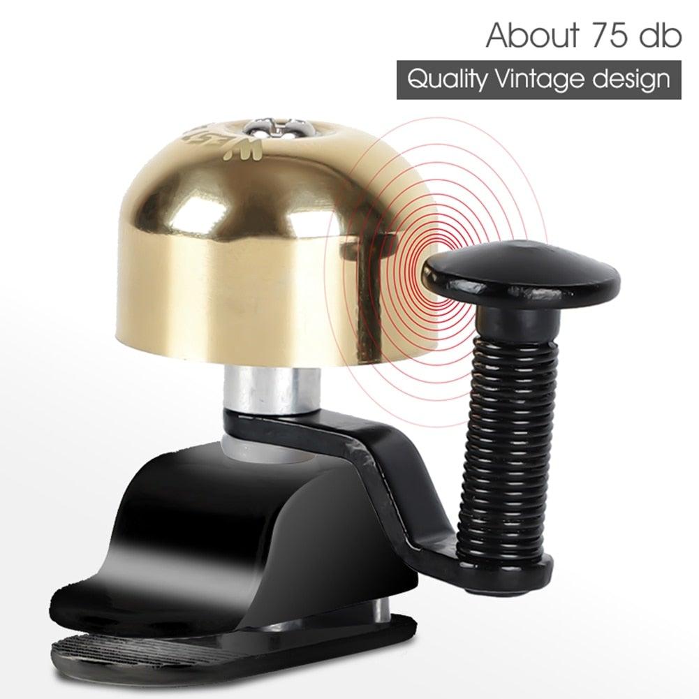 Classic Black and Gold Bicycle Bell for Mountain and Road Bikes