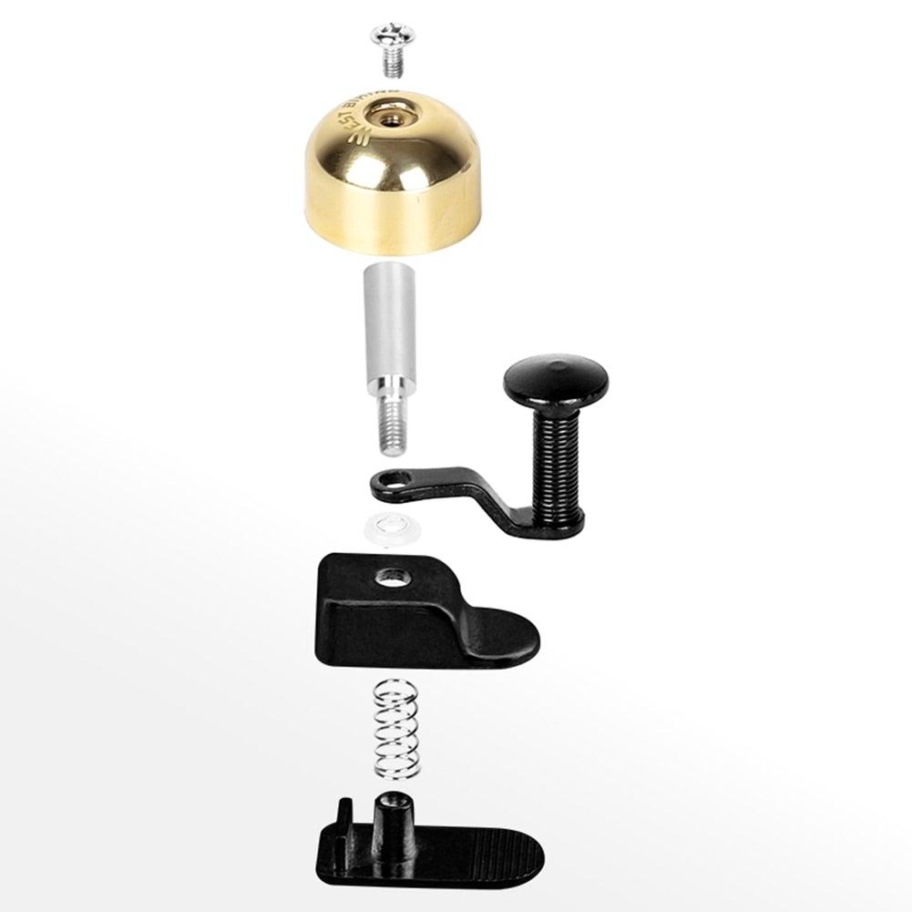 Classic Black and Gold Bicycle Bell for Mountain and Road Bikes