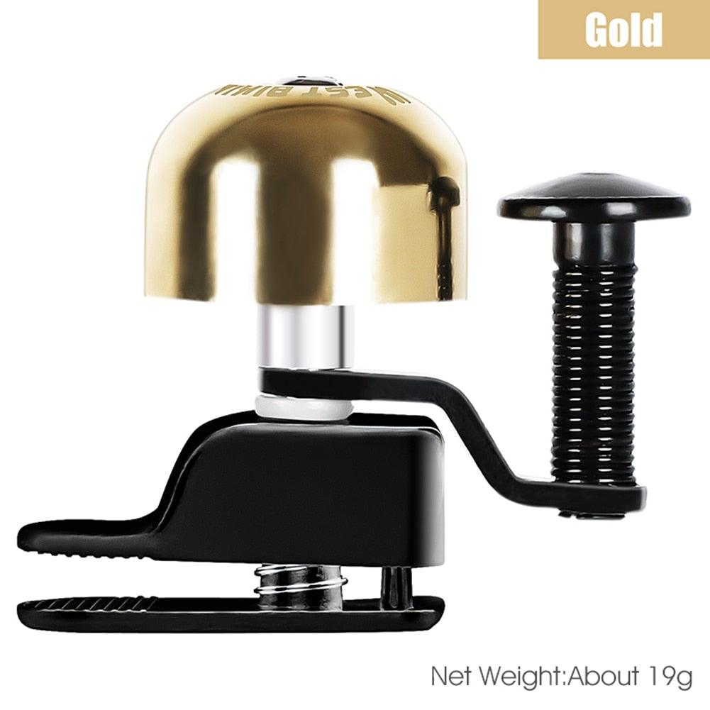 Classic Black and Gold Bicycle Bell for Mountain and Road Bikes