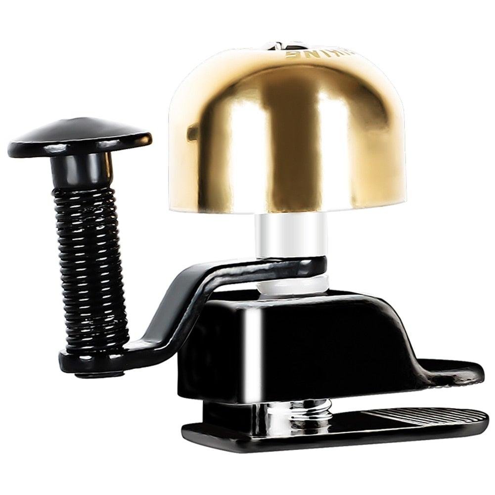 Classic Black and Gold Bicycle Bell for Mountain and Road Bikes