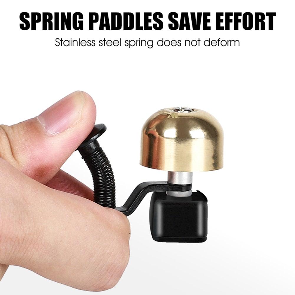 Classic Black and Gold Bicycle Bell for Mountain and Road Bikes